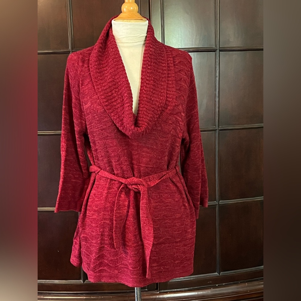 Lane Bryant Red Cowl Neck Sweater